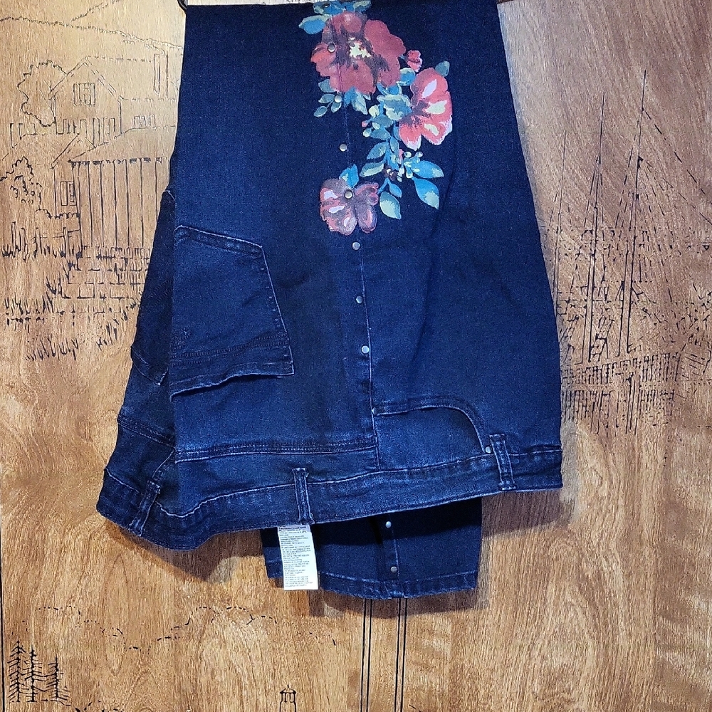 Floral High Rise Women Jeans